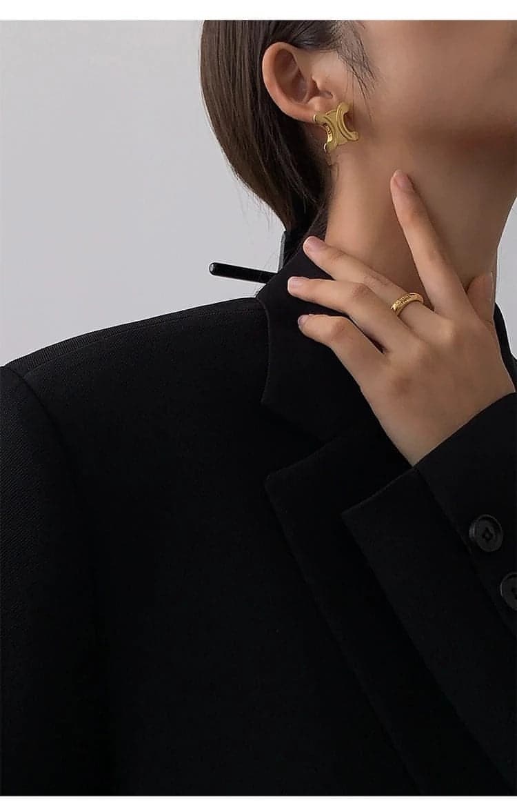 Autumn Collection - Black Loose-Fit Korean Style Blazer - chiclara