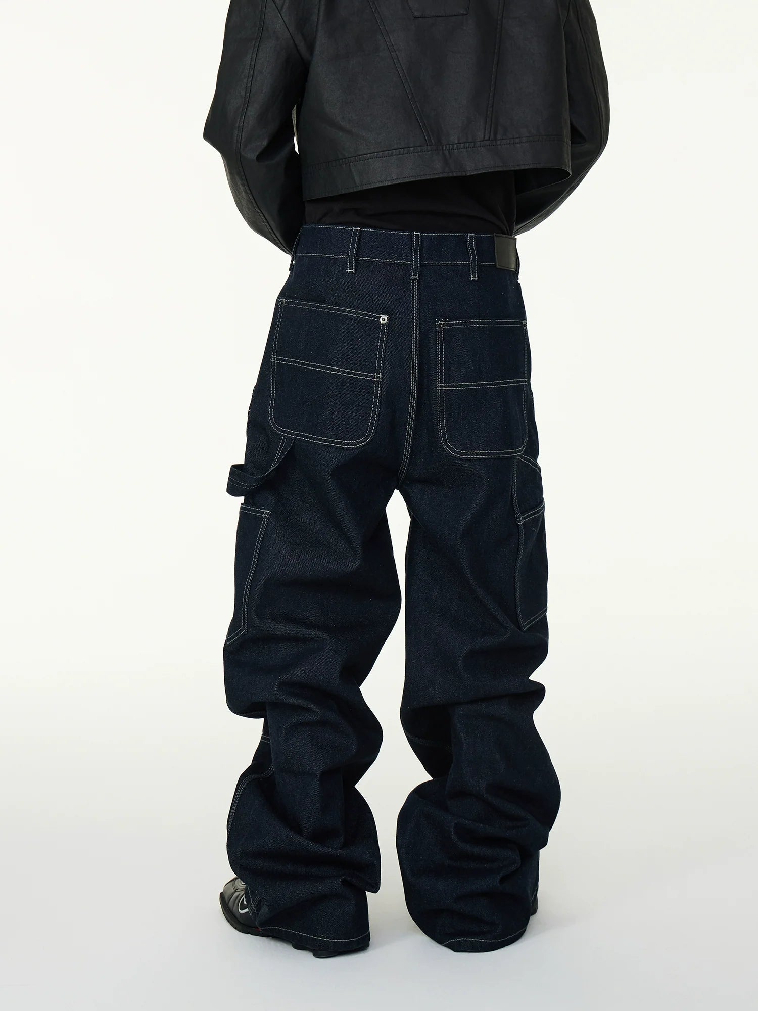 Dark Wash Wide Leg Carpenter Jeans