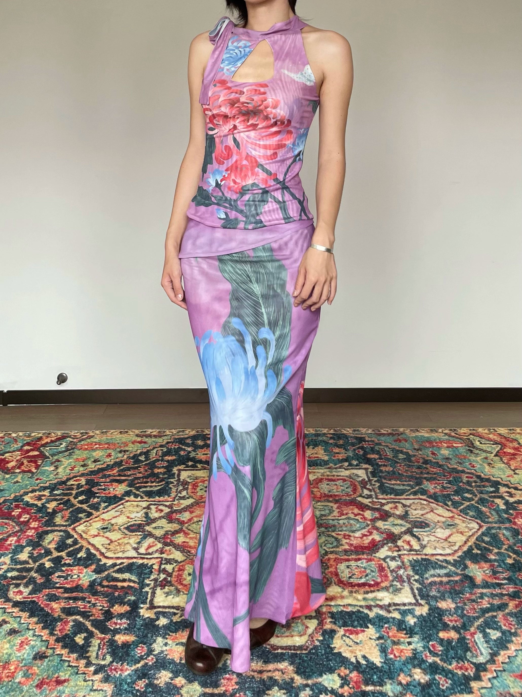 Watercolor Iris Gown