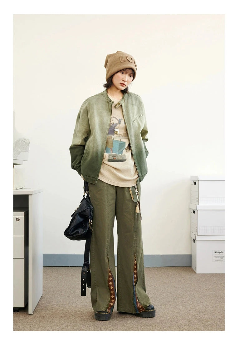 Veste en jean de gradient Octopusme