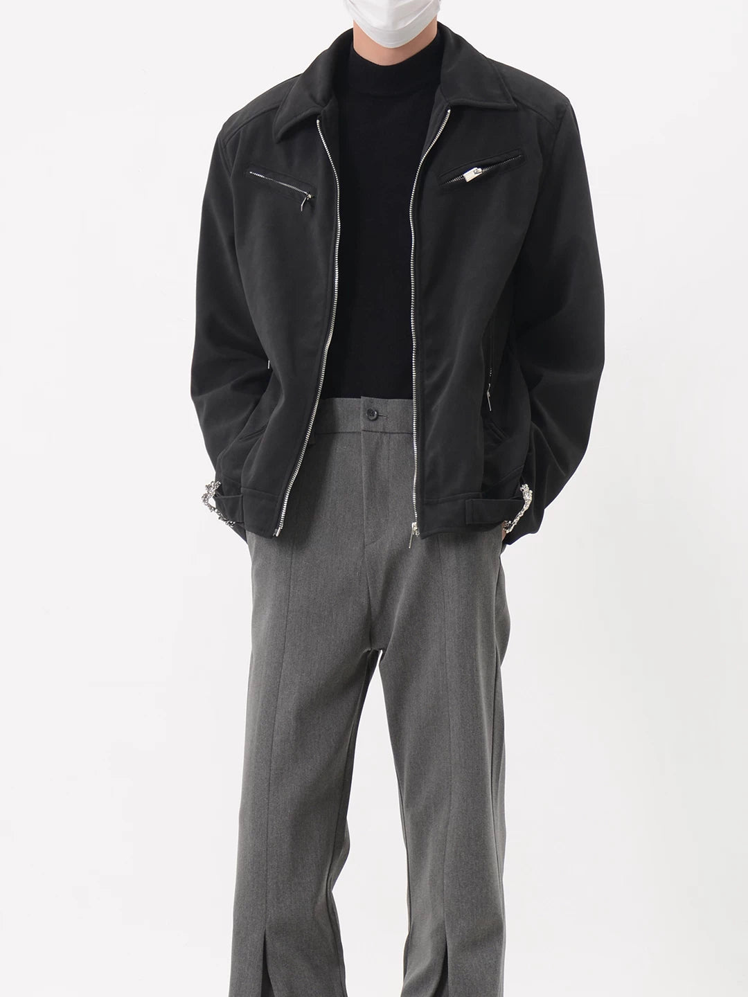 Zip Up Moto Jacket