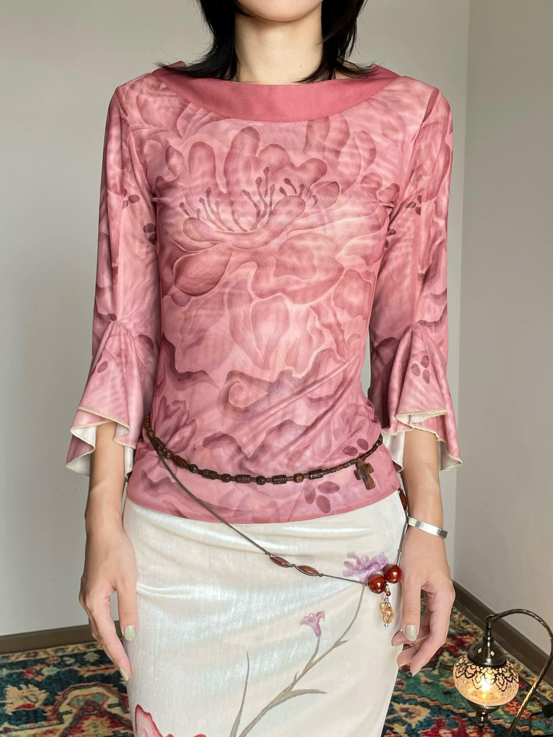 Lotus Bell Sleeve Top