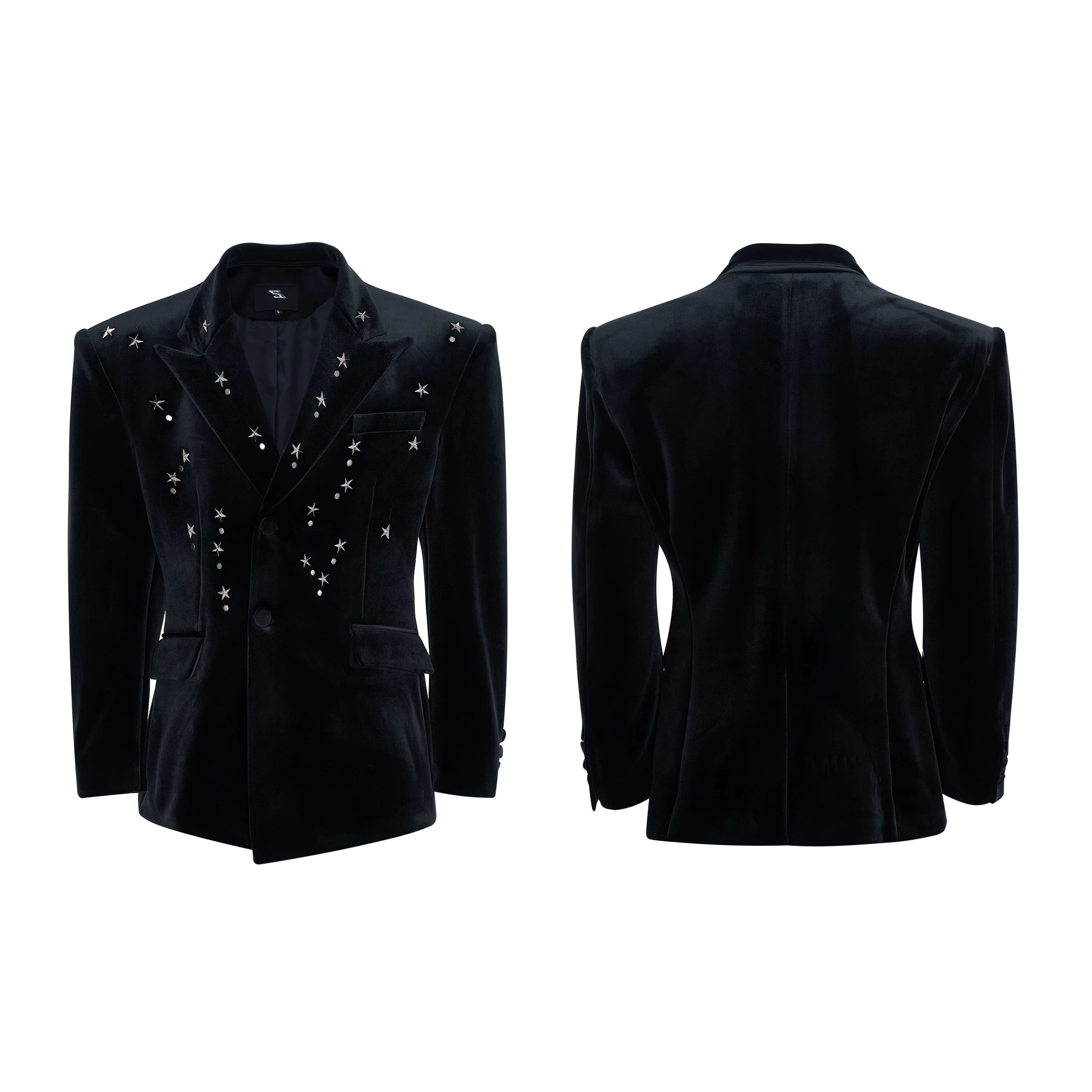 Starfall Embellished Velvet Blazer