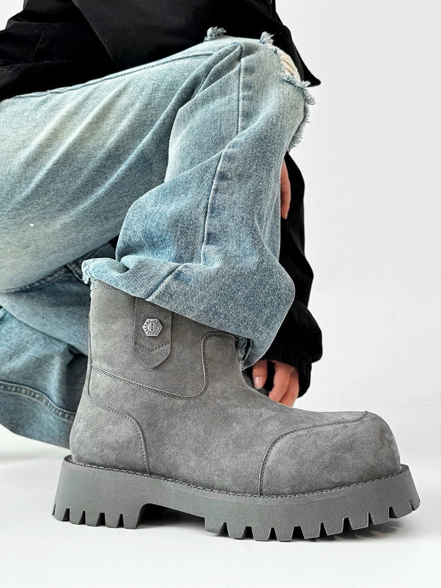 Chunky Suede Winter-Ready Boots