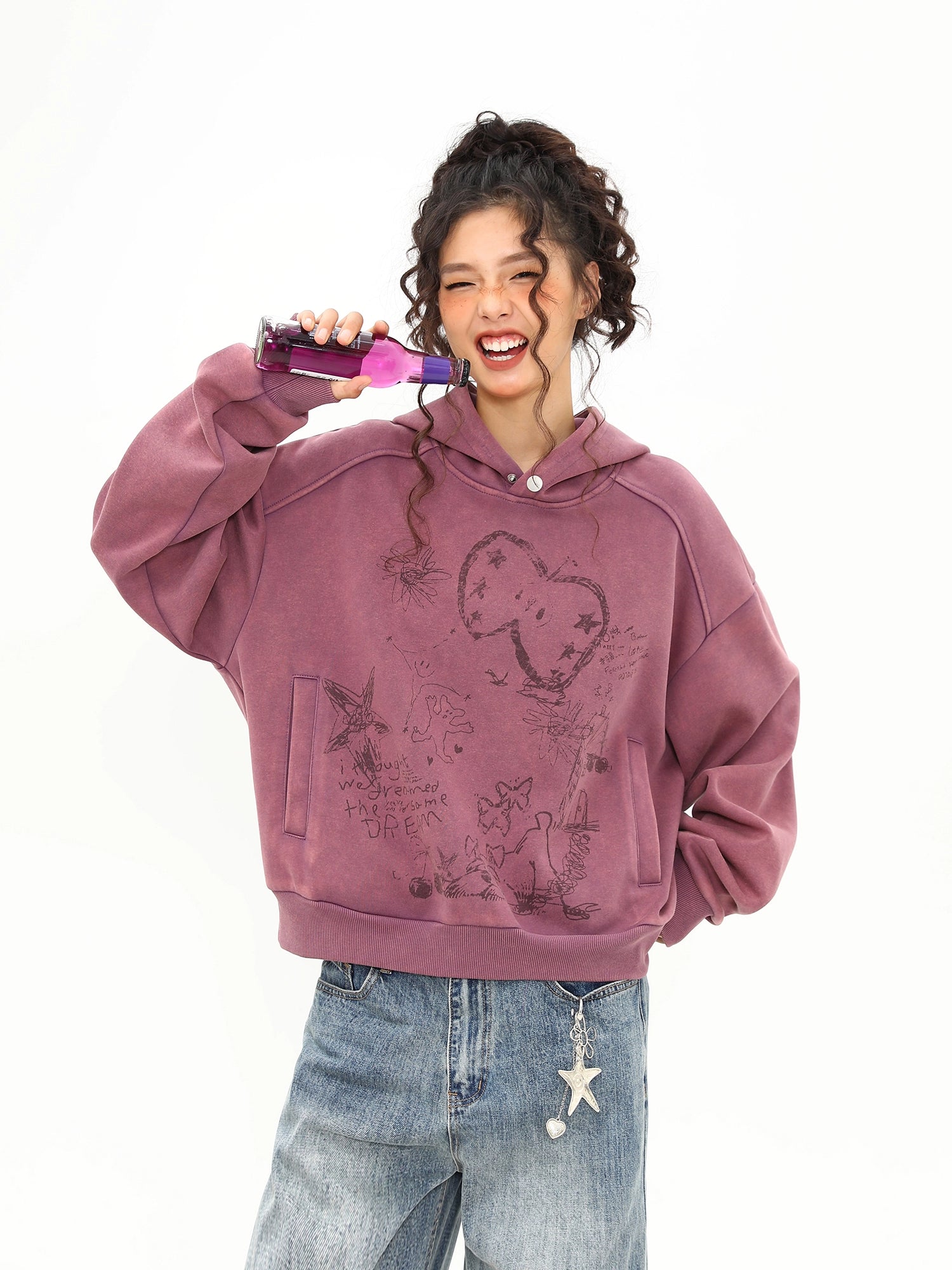 Dream Doodle Grape Hoodie