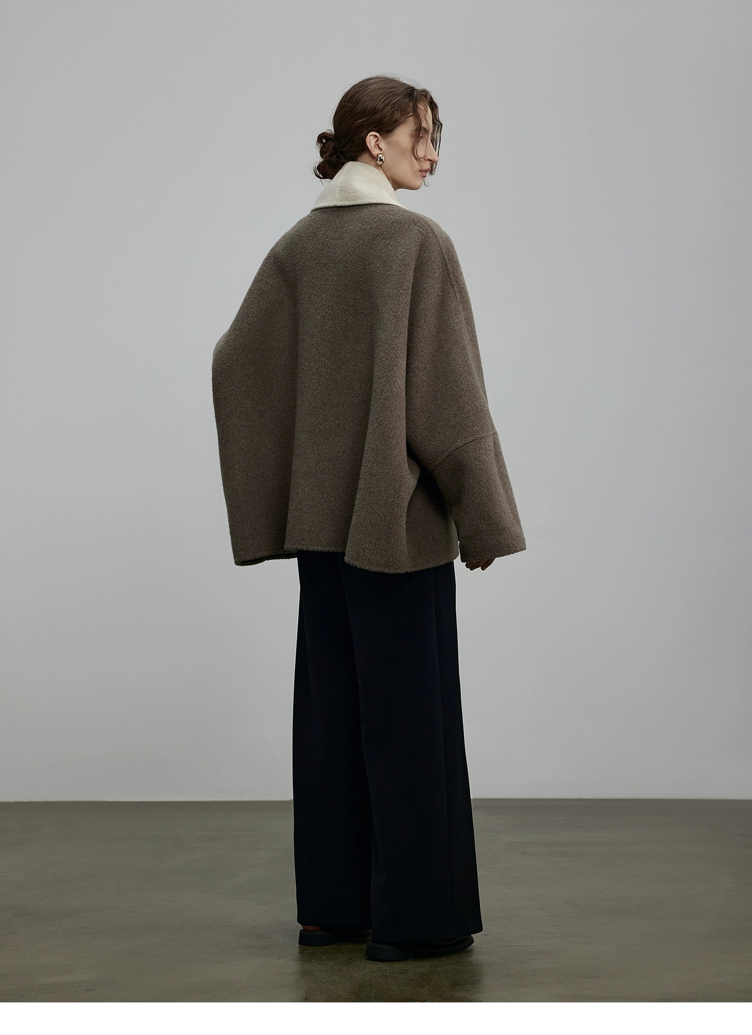 Two-Tone Reversible Wool Cardigan