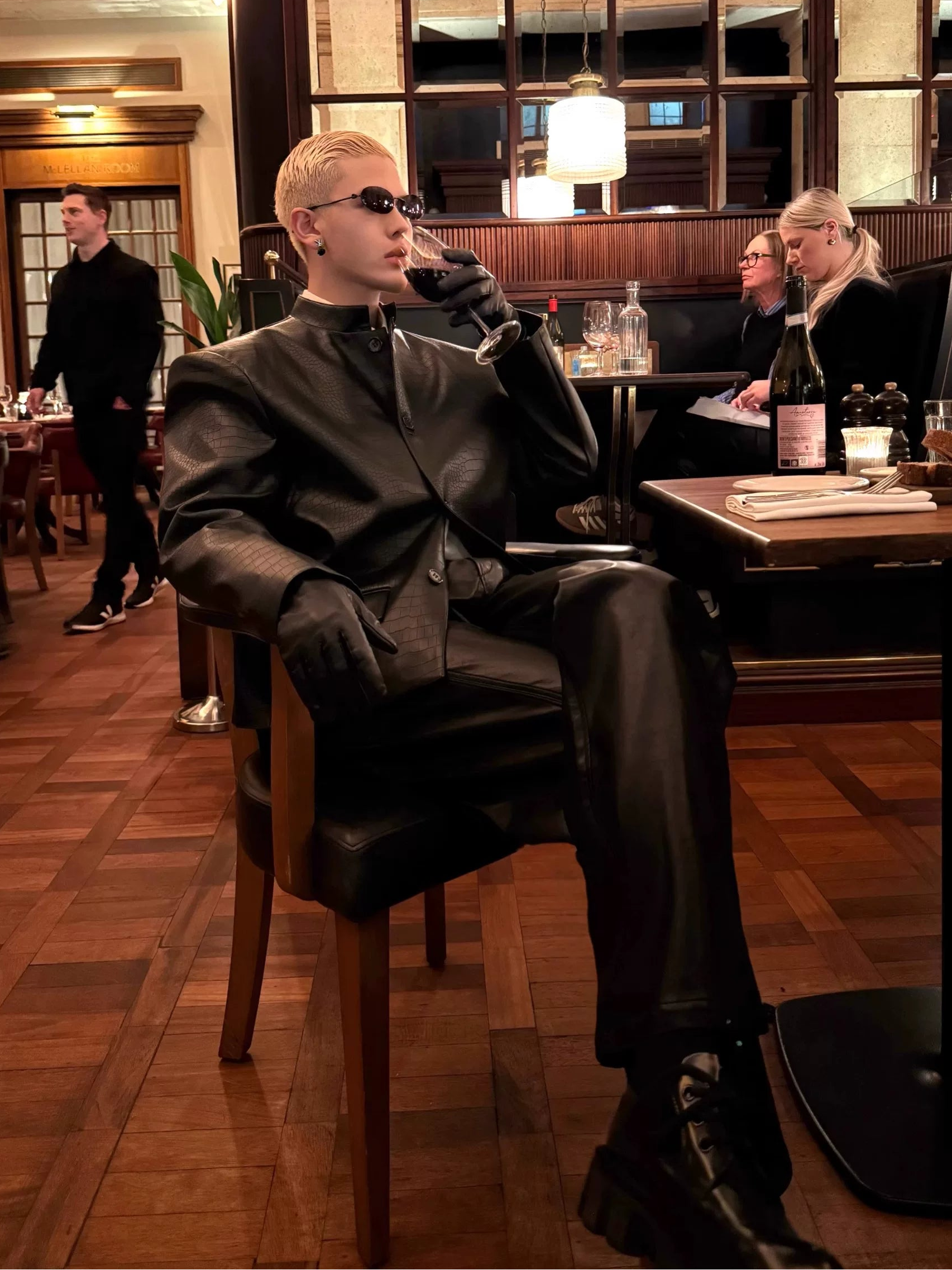 Midnight Reverie Croc-Textured Tux Jacket