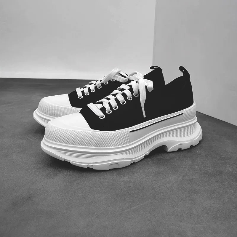 Binary Ridge Platform Canvas Sneakers