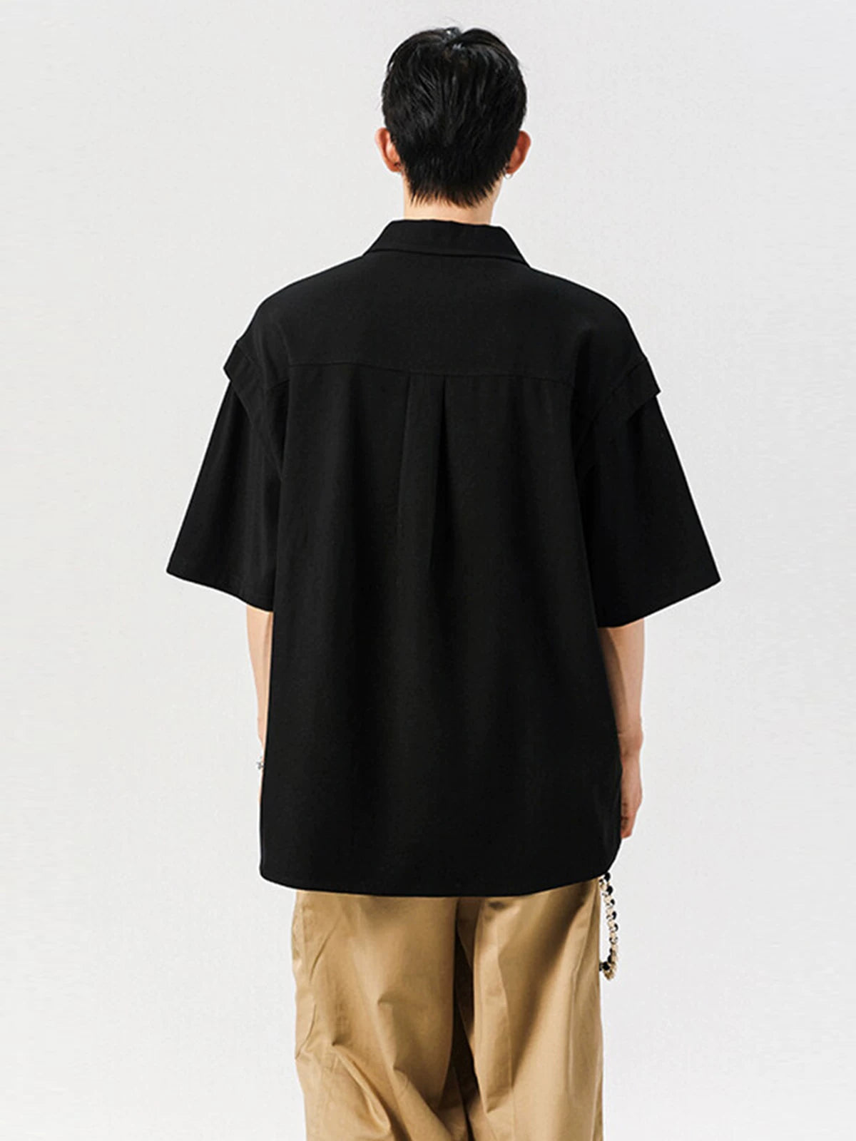 Midnight Pleat Panel Box Shirt