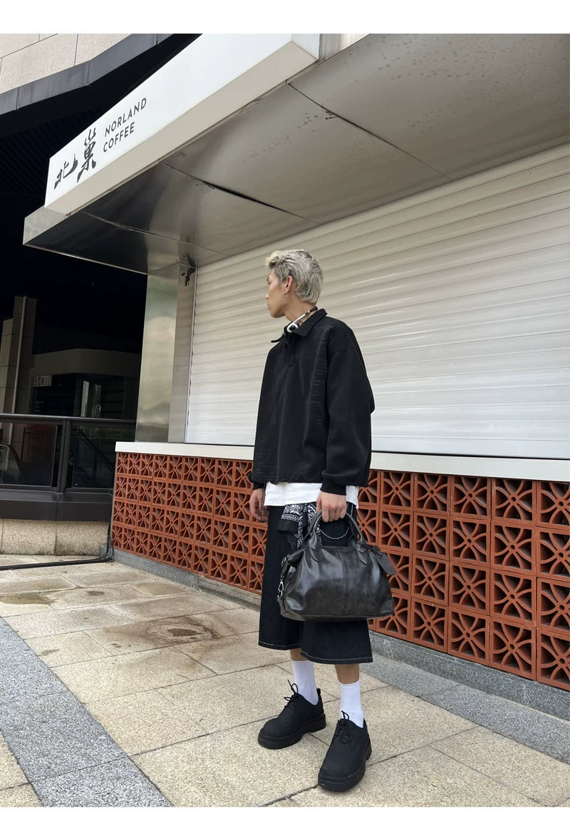 Midnight Transit Leather Weekender