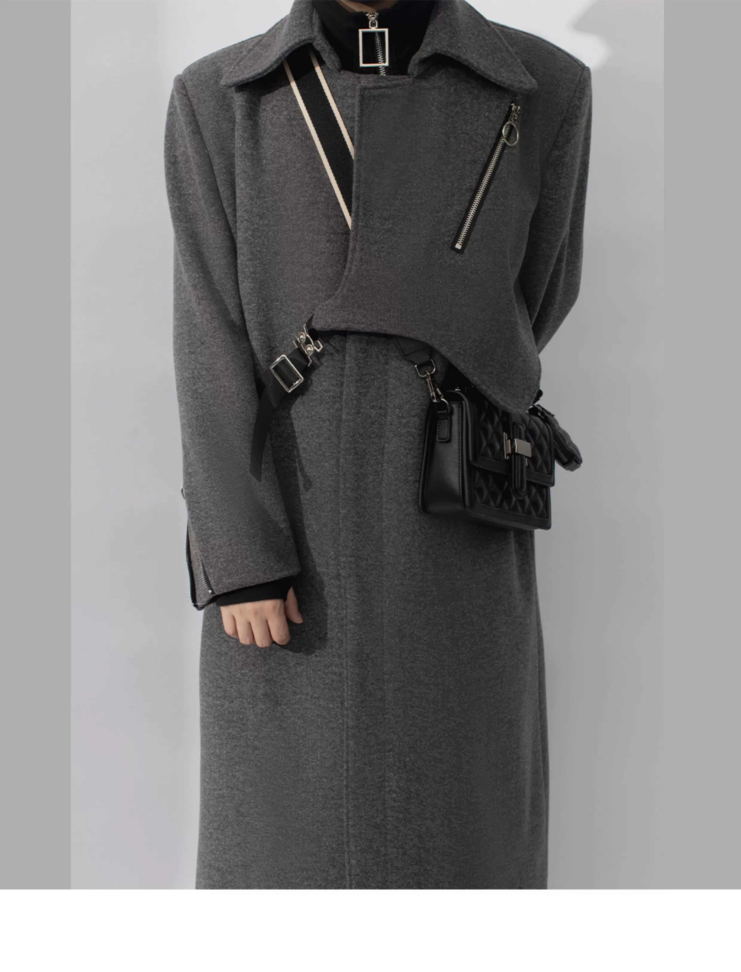 Slate Harness Asym Coat