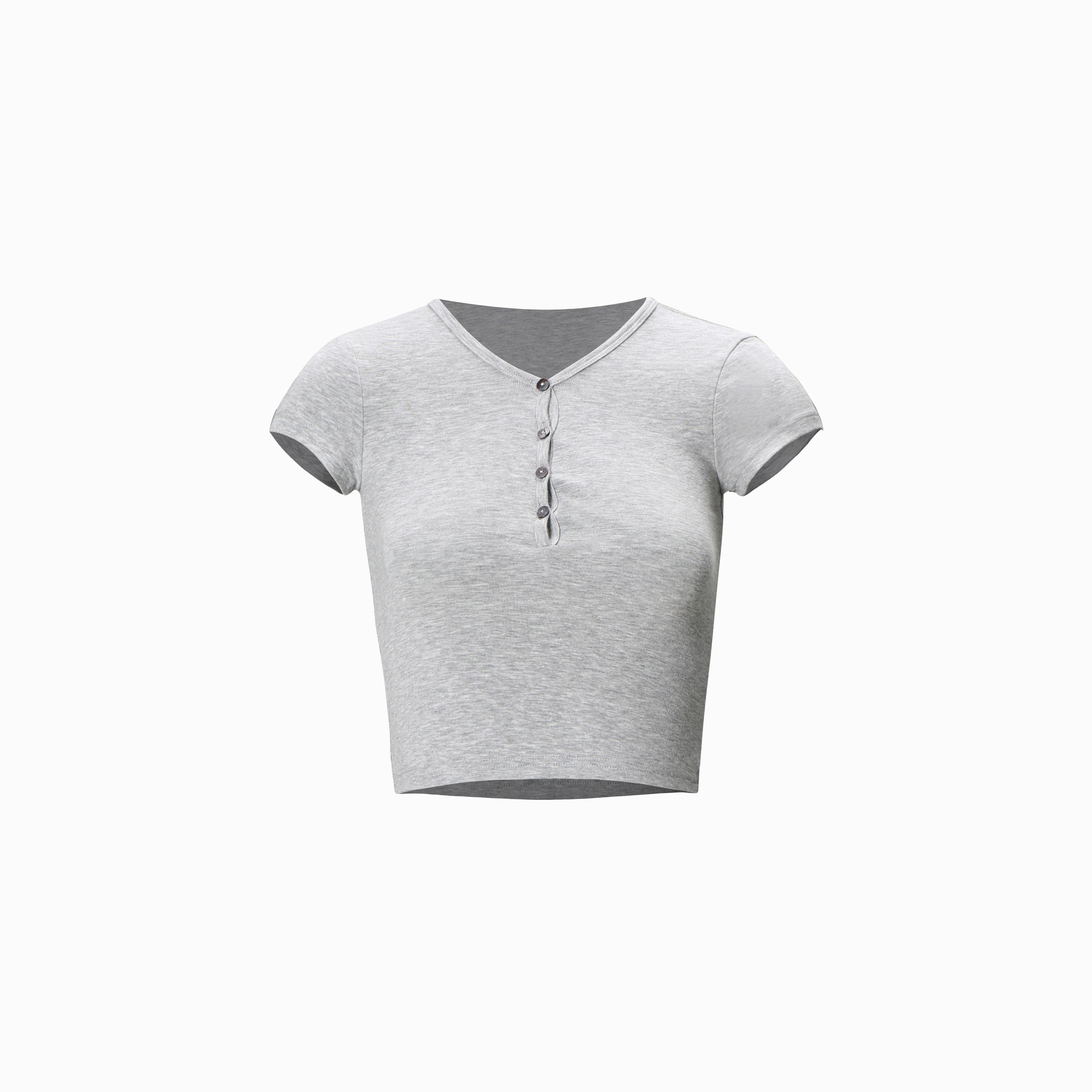 Schmale Schulter-T-Shirt mit kurzem Ärmel