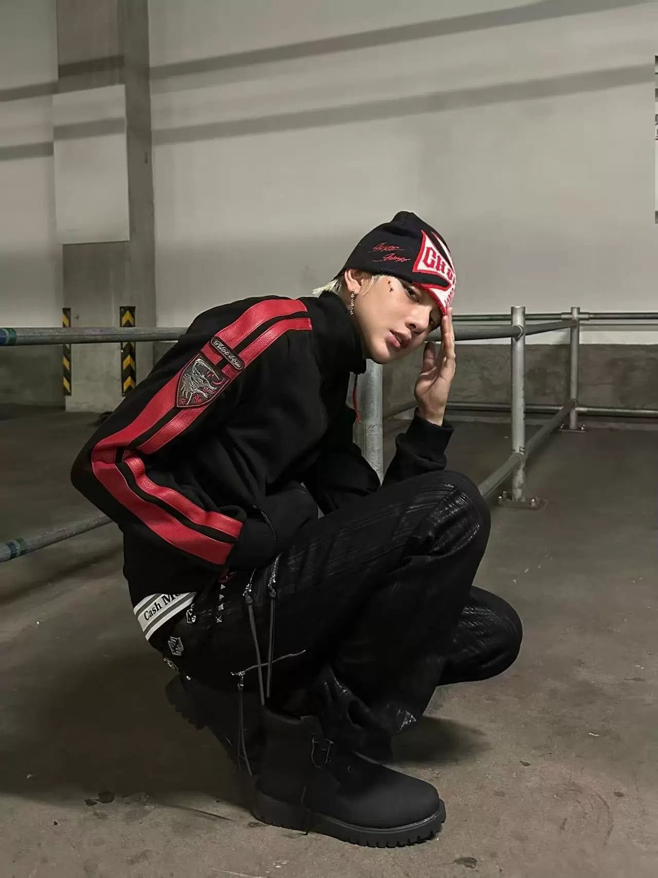 Rude Wolf Bloodstripe Embroidered Track Jacket