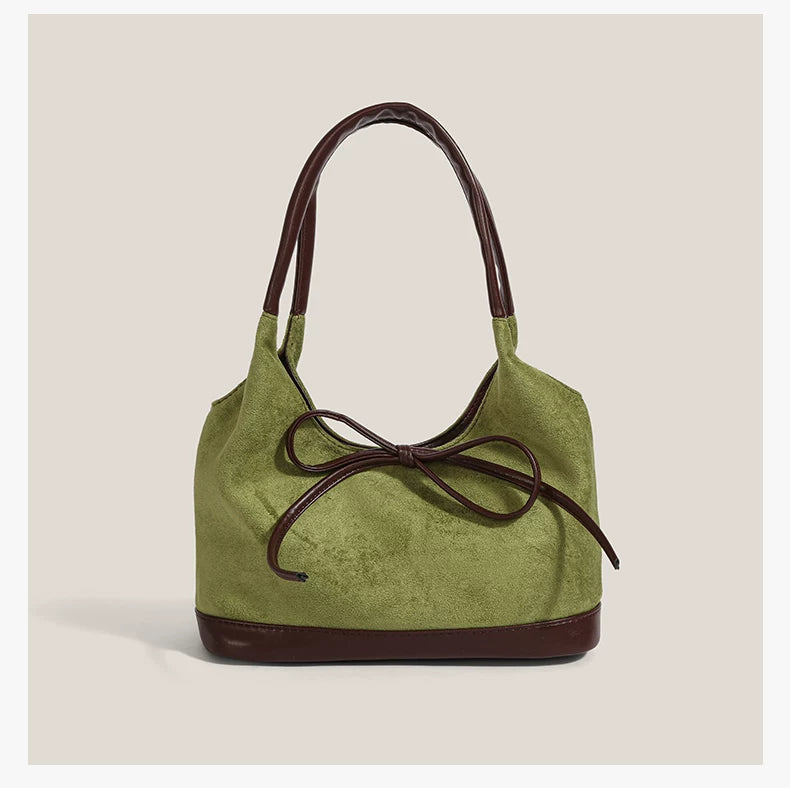 Velvet Bow Shoulder Bag