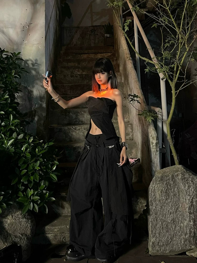 Detachable Layered Balloon Parachute Pants