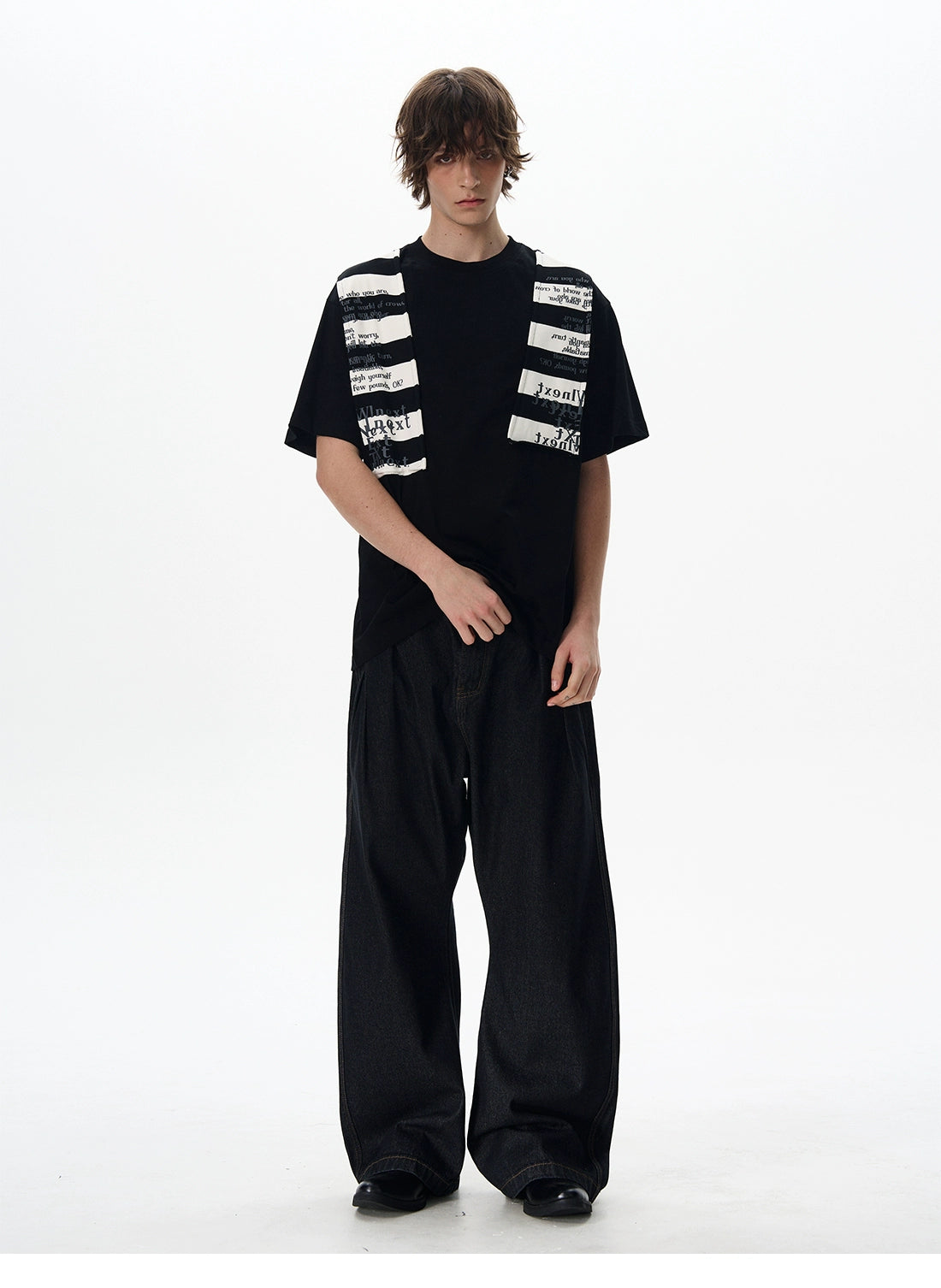 Graphic Stripe Patchwork Tee
