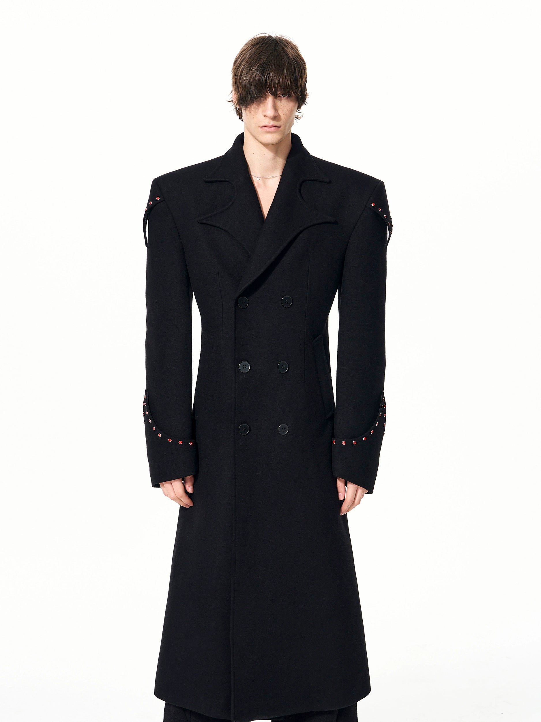 Obsidian Regent Studded Long Coat