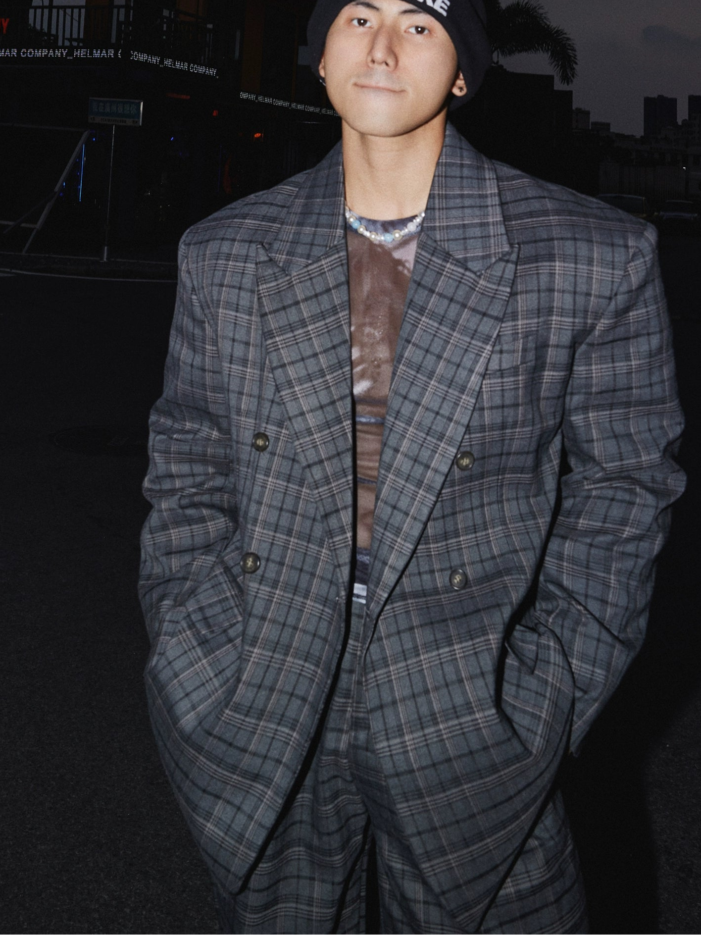 Urban Checkered Oversized Suit and Pants Setup