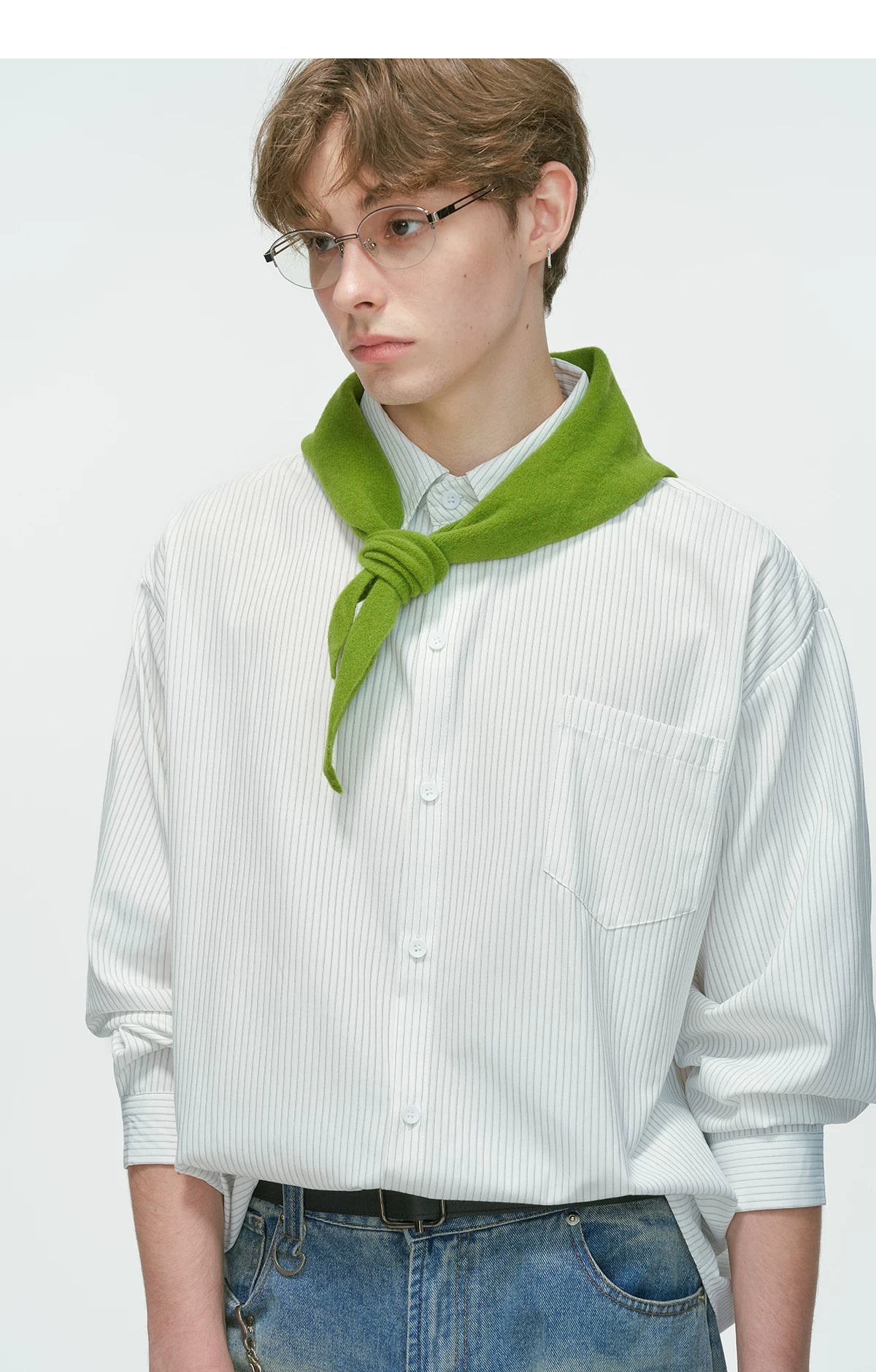 Verde Stripe Breeze Overshirt