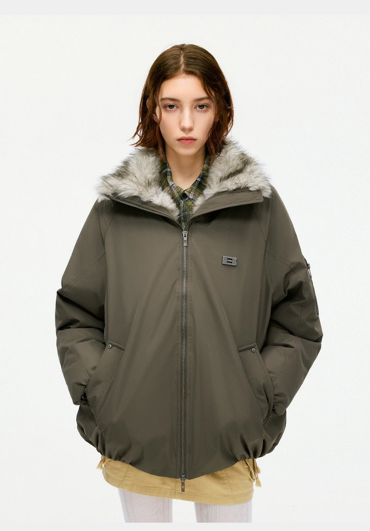 Arctic Haven Faux Fur Collar Jacket