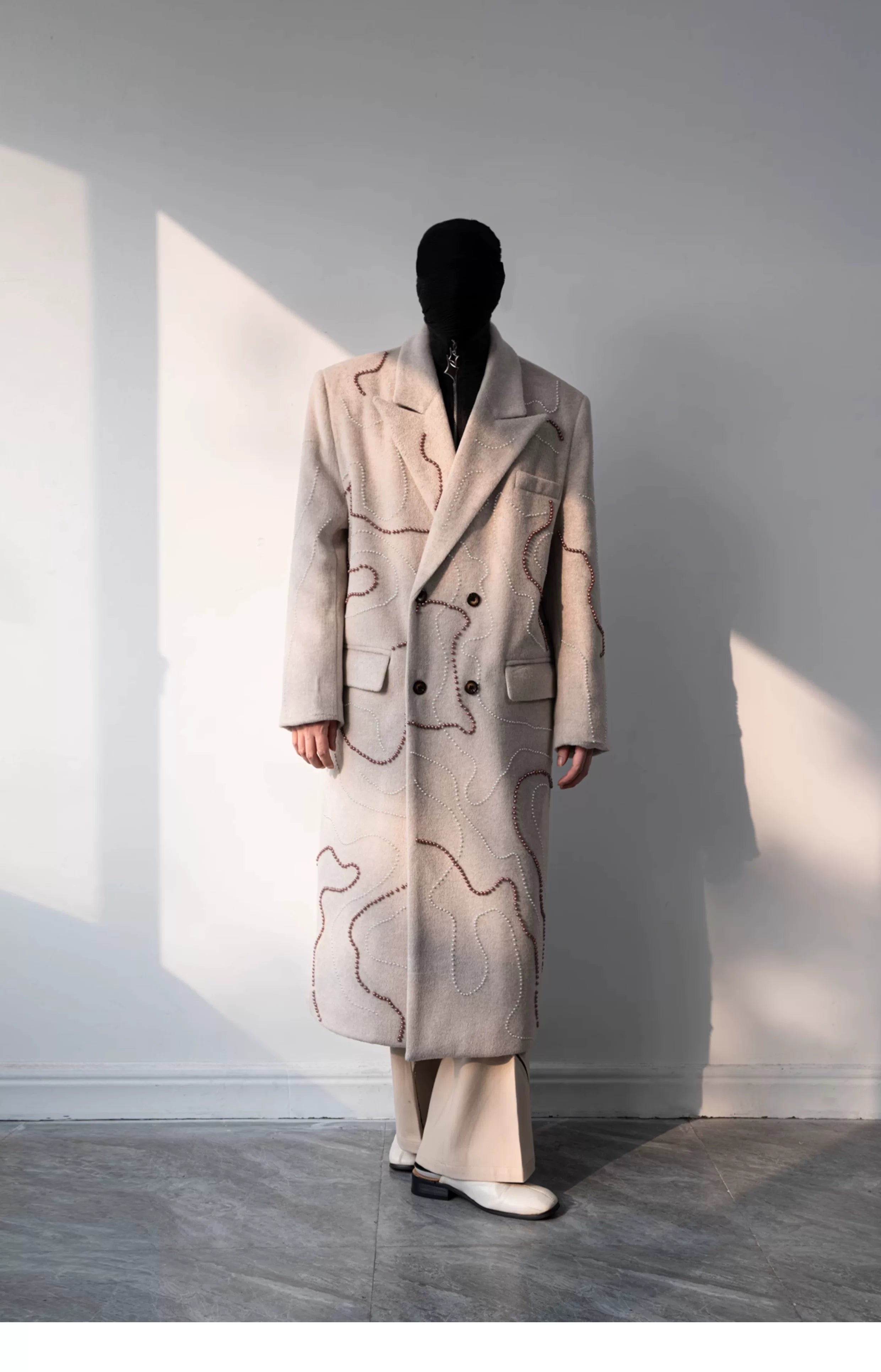 Sandstone Topograph Stitch Coat