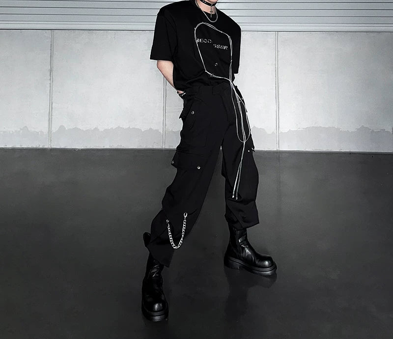 Abyss Split-Zip Chain Flare Pants