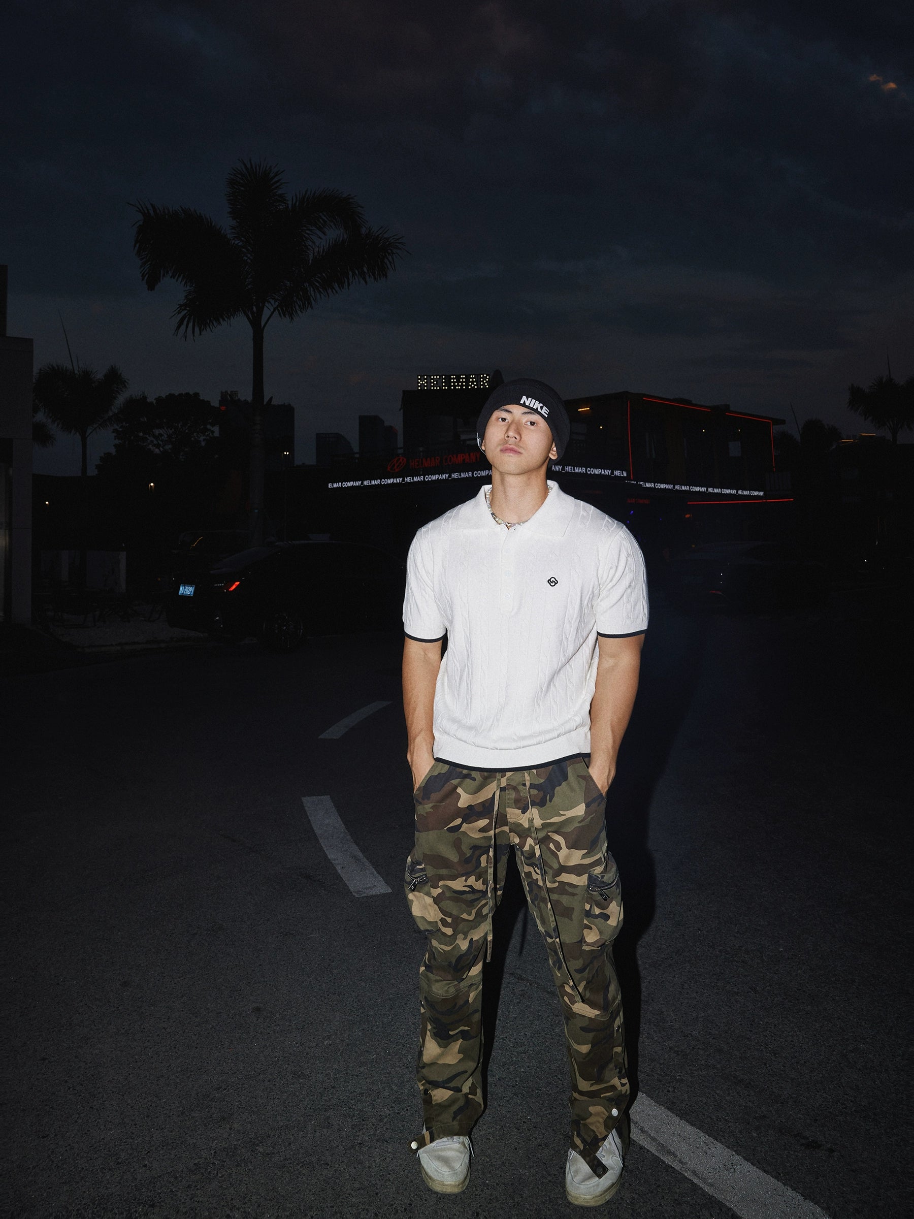 Textured Knit Polo Shirt