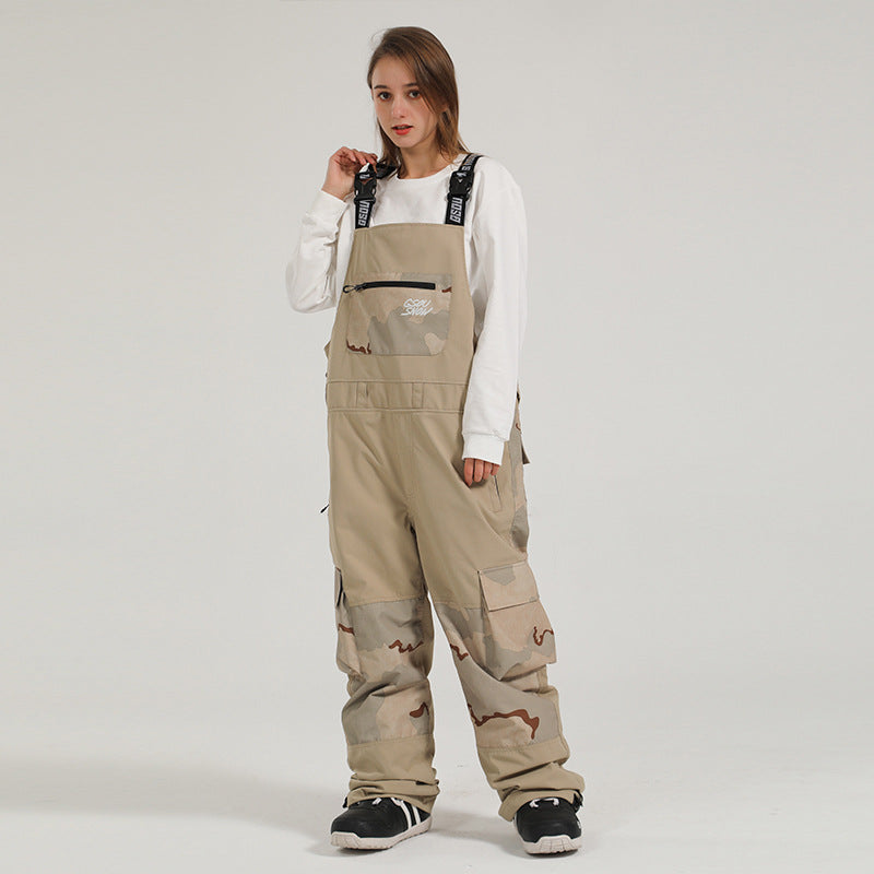 Contrast Crest Bib Snow Pants