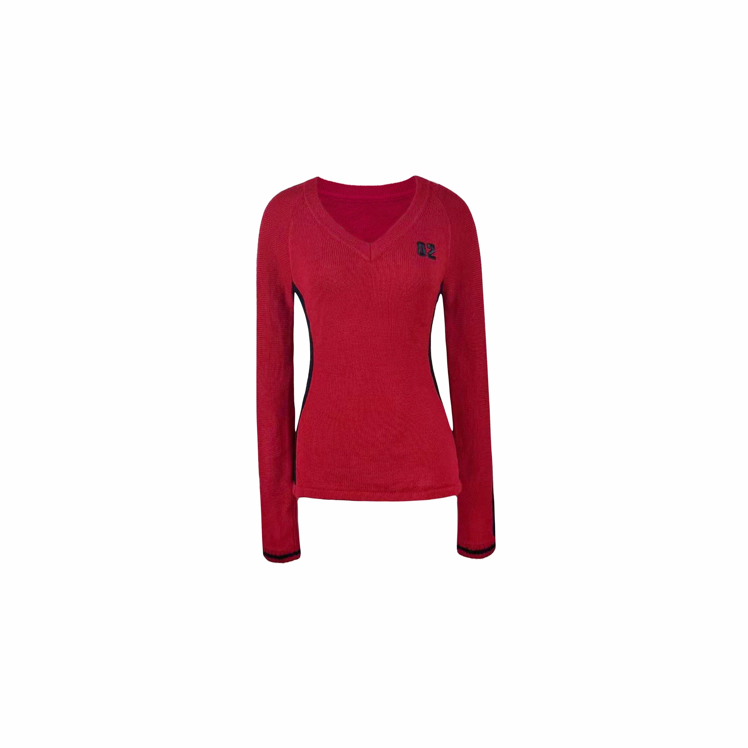 Leichter V-Ausschnitt mit Langarmpullover