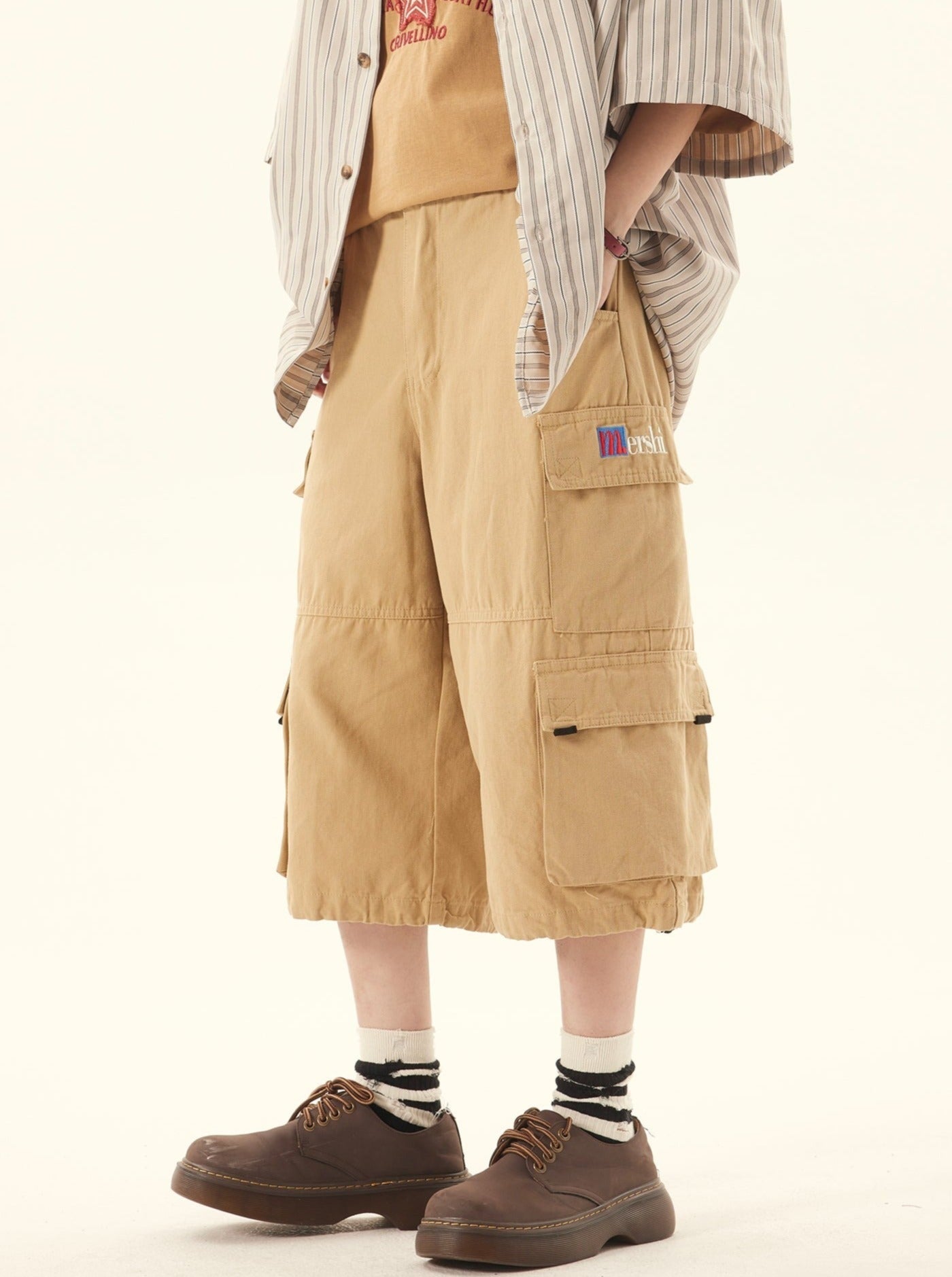 Culottes de carga de color caqui