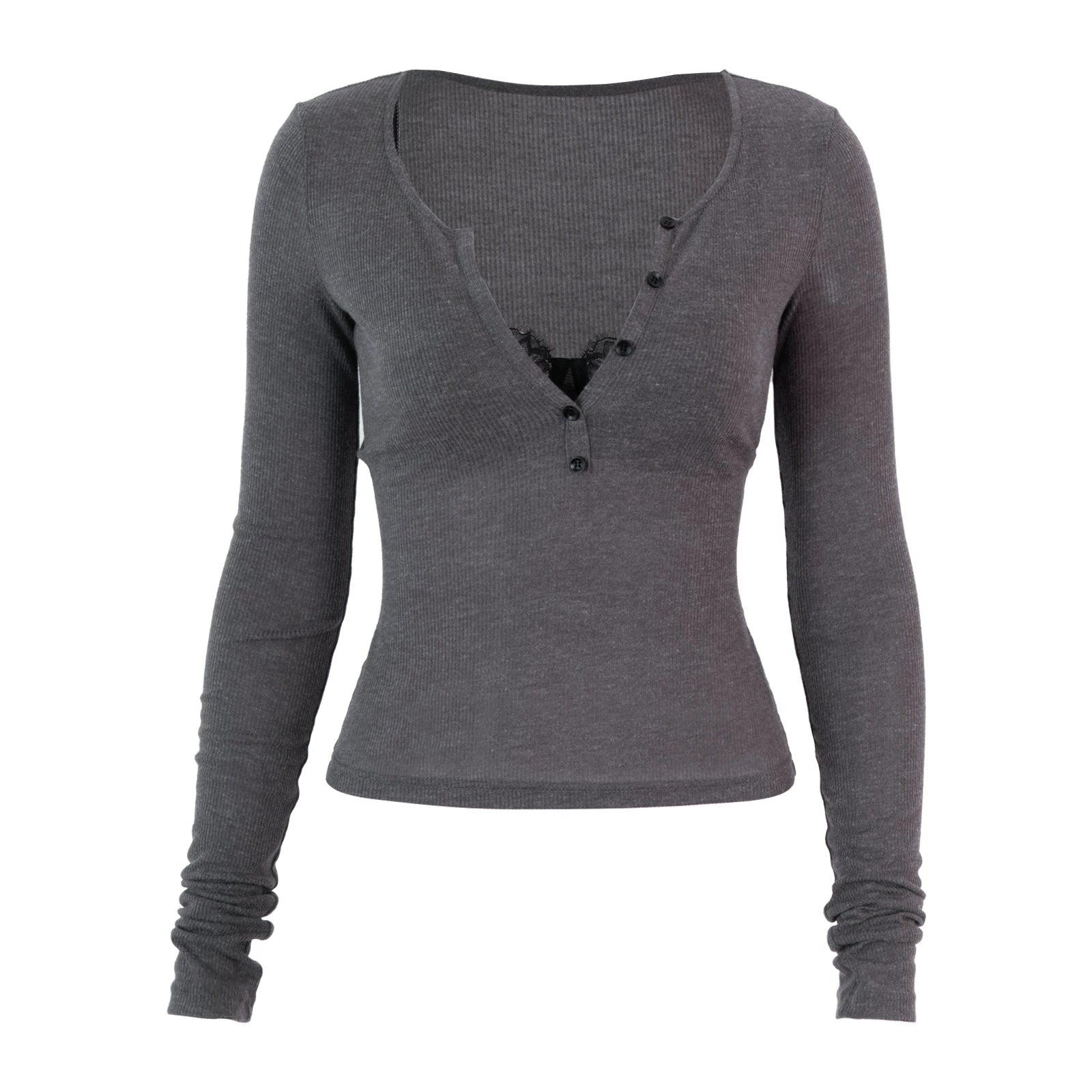 Deep V Knit Top