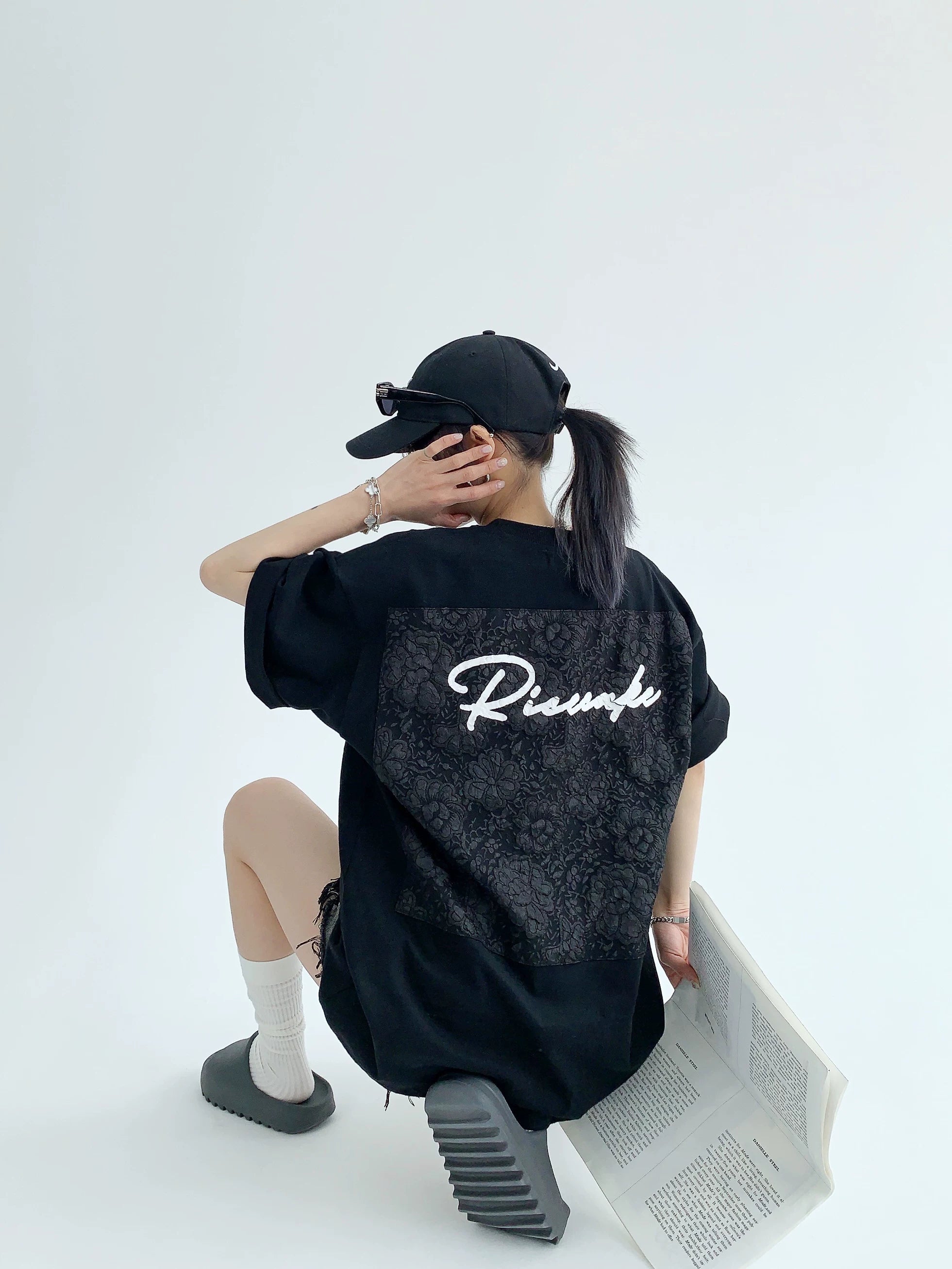 Midnight Lace Script Tee