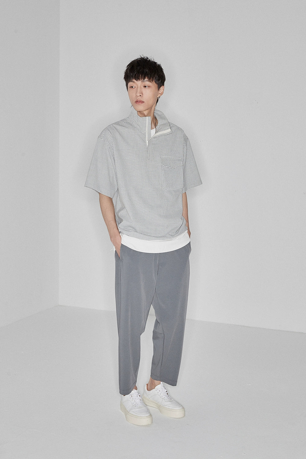 Pantalones de cintura elástica sin costura lateral