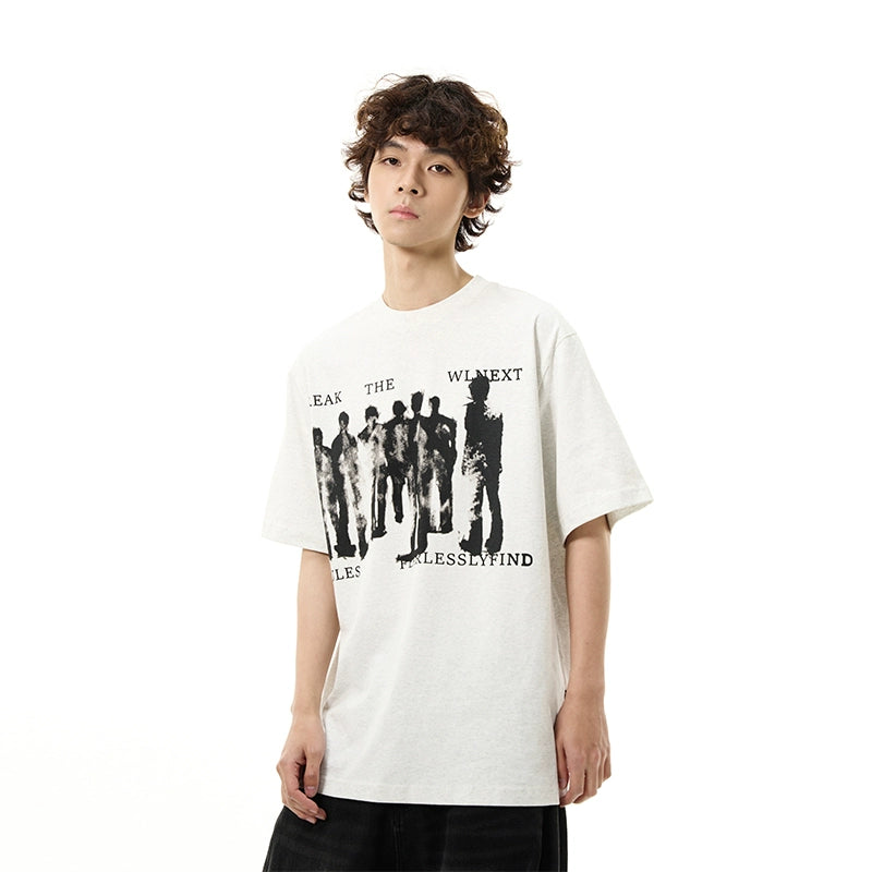 Artistic Graphic Print Oversized T-Shirt