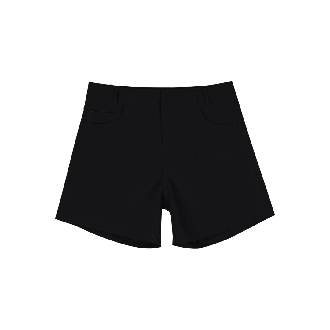 High-Waisted Buckleback Tailored Shorts