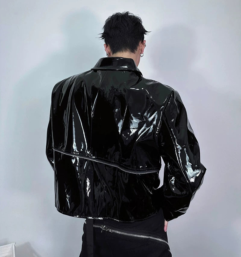 Obsidian Aegis High-Gloss Armor Jacket