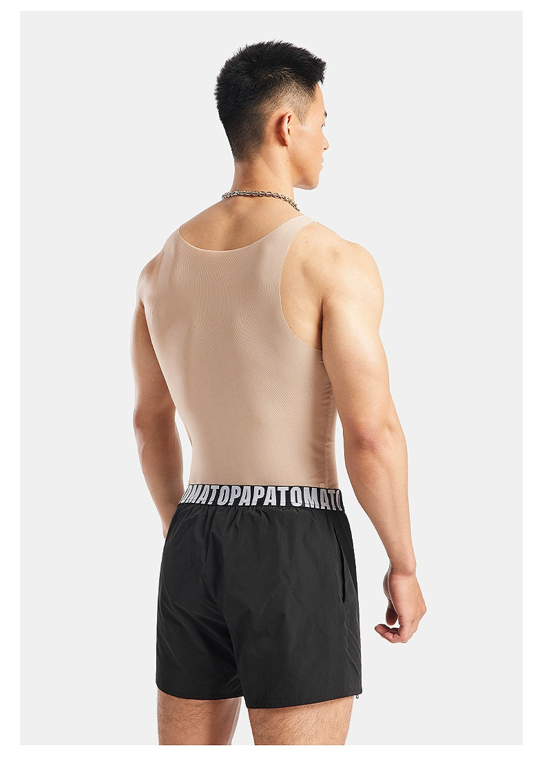 Camiseta de tanque de compresión desnuda