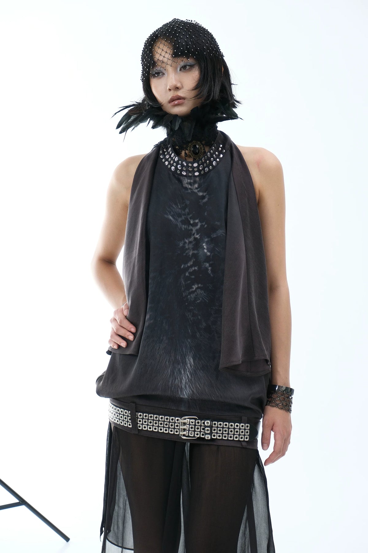 Nocturne Studded Mock Neck Top