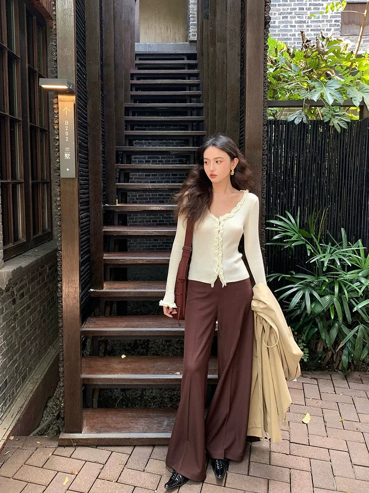 Rolled-Edge Knit Top