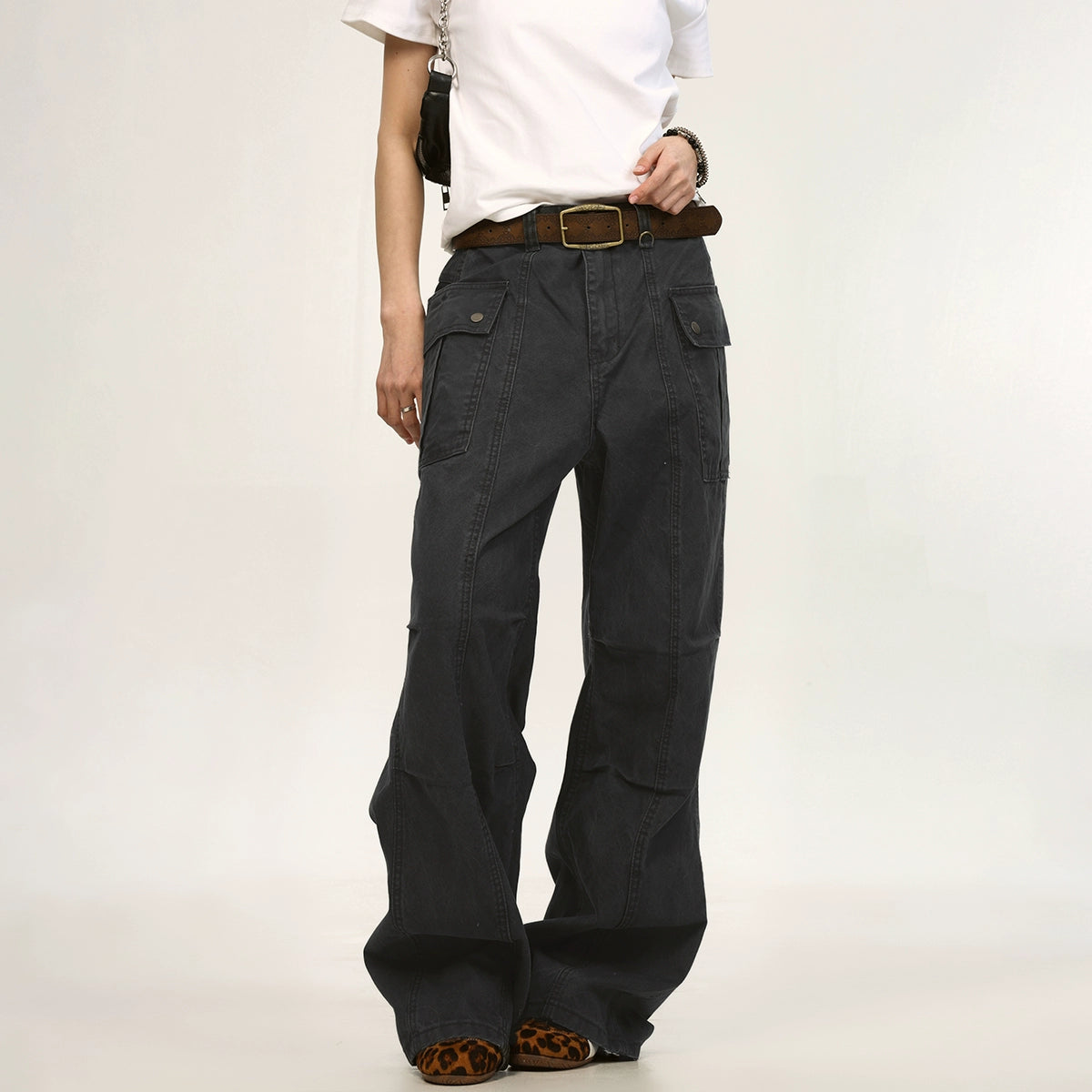 Relaxed Canvas Cargo Pants