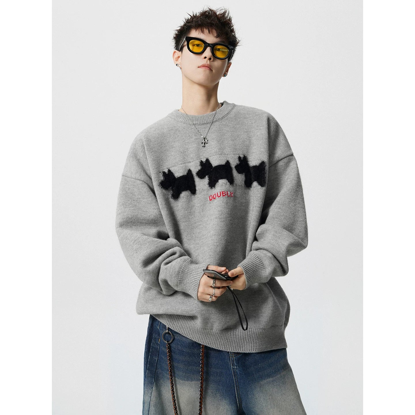 Terrier Fuzz Knit Sweater