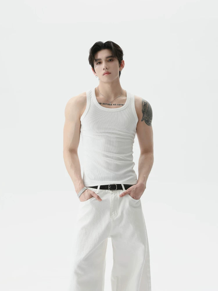 280G Ribbed Athletic Tank Top