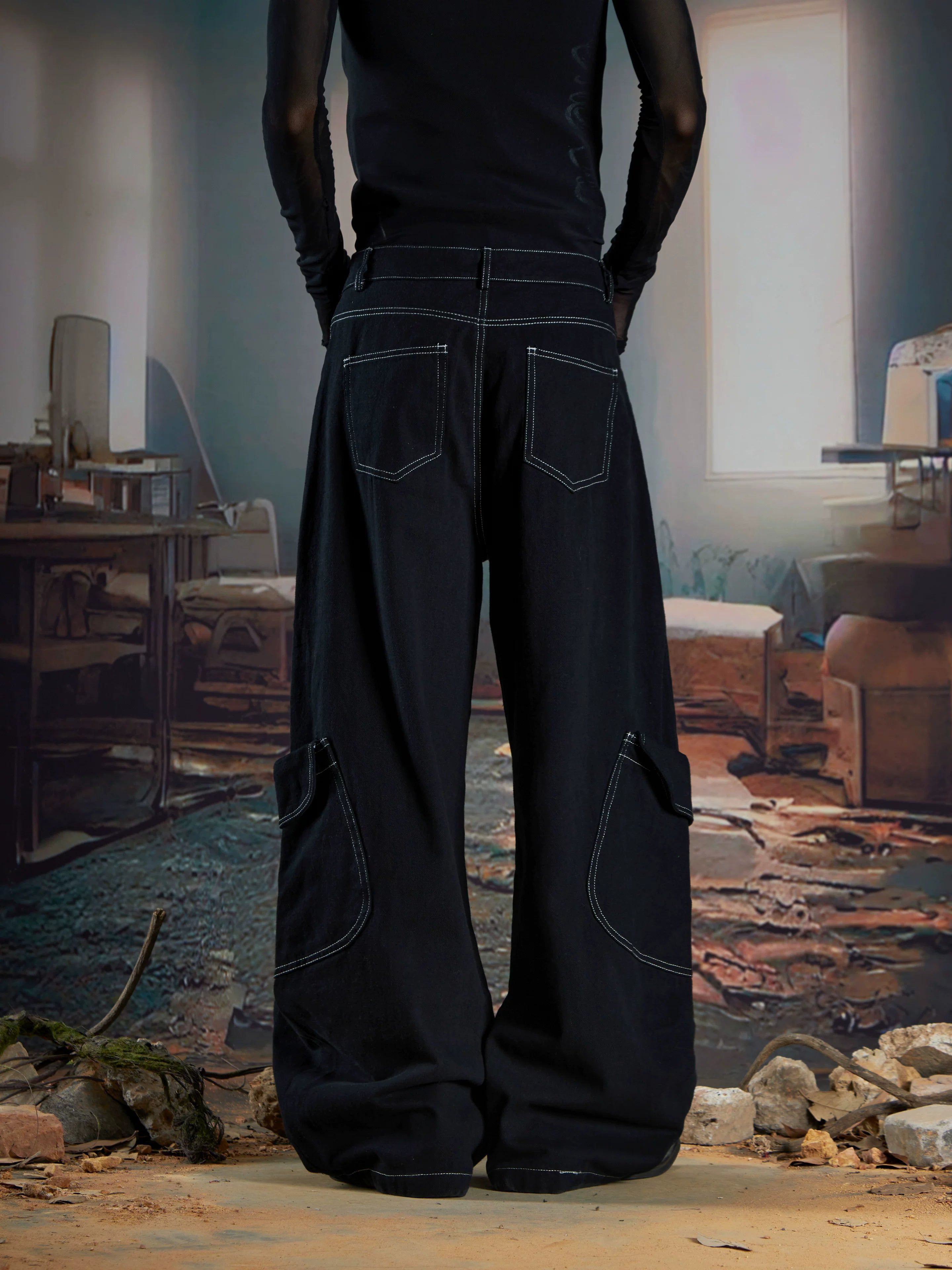 Outlaw Wide‑Leg Cargo Pants