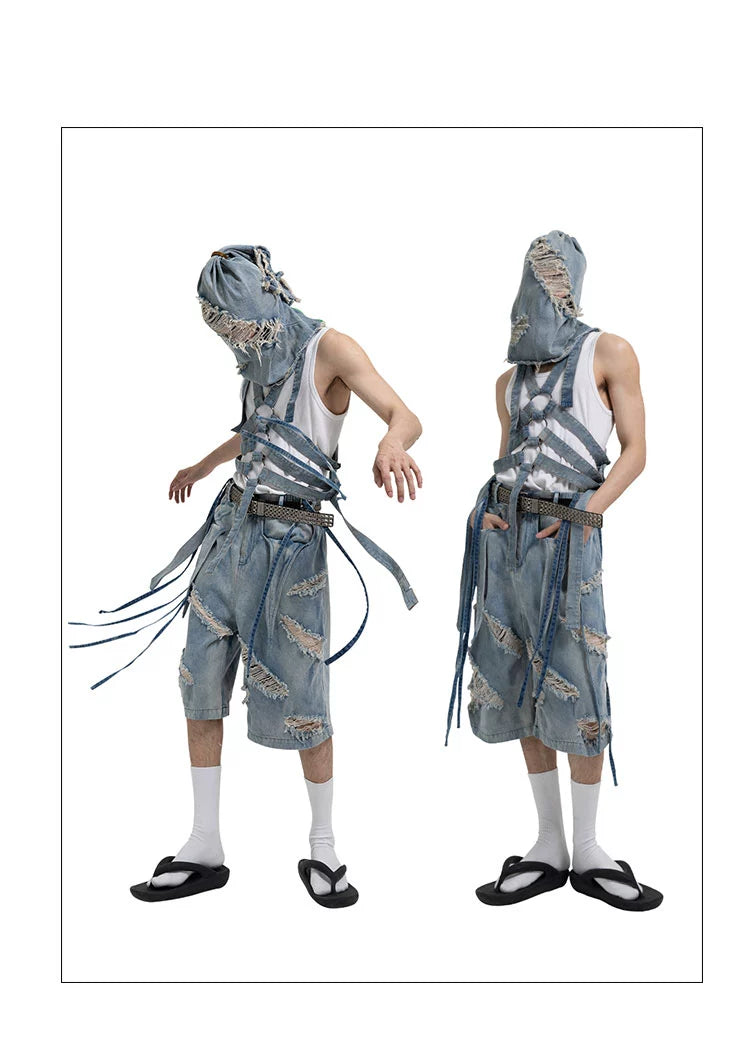 DND4DES Denim Bermudas de mezclilla