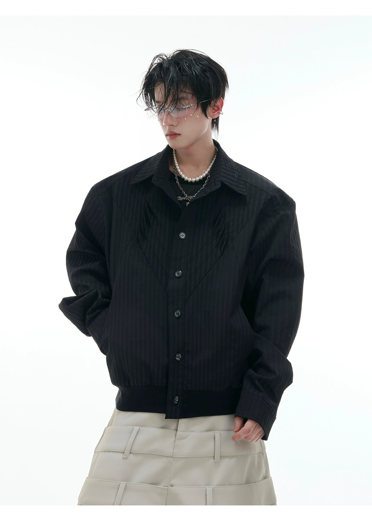 White Oversized Cotton Long Sleeve Shirt