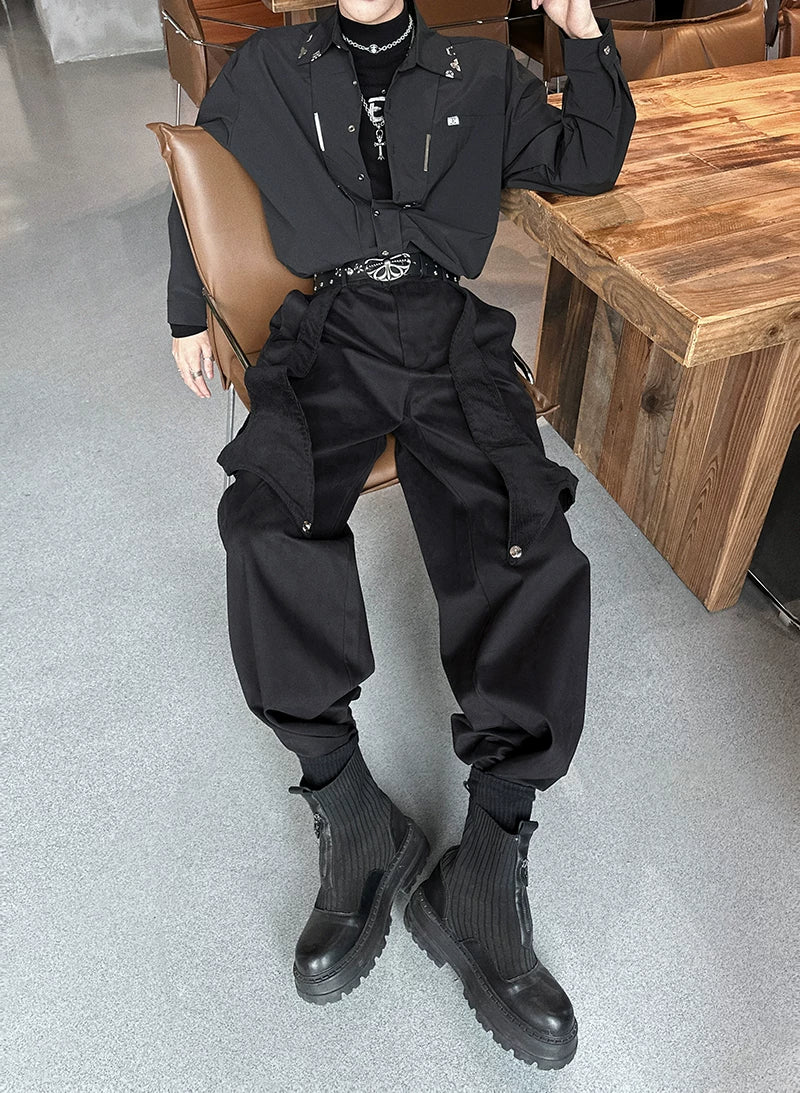 Dune Havoc Draped Panel Cargo Trousers