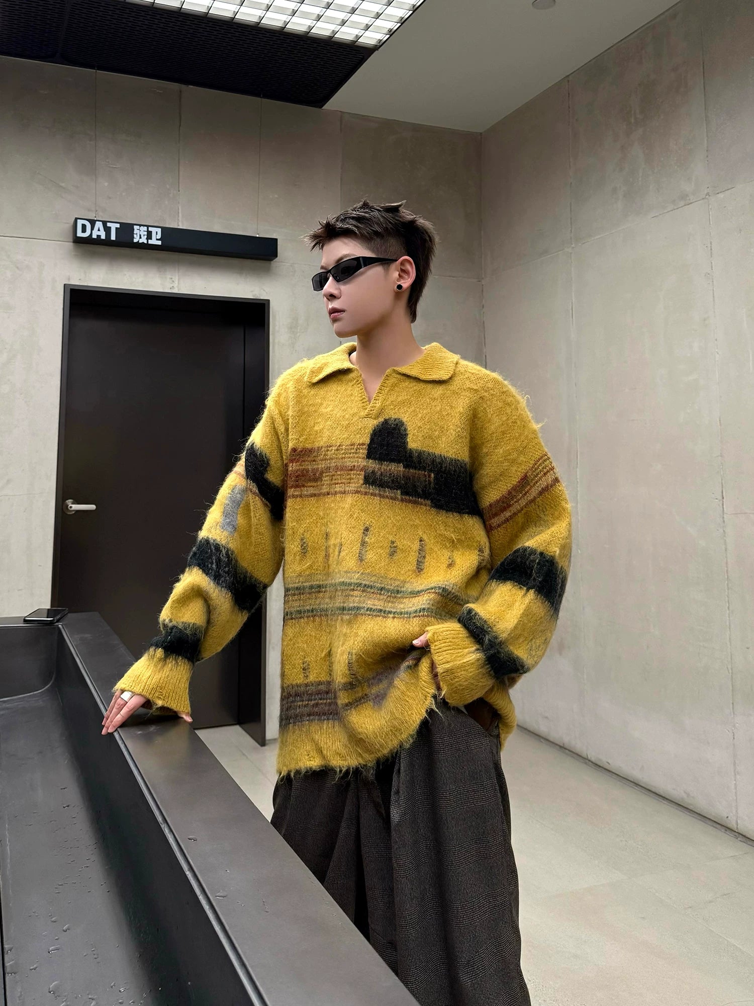 Industrial Halo Brushed Knit Sweater