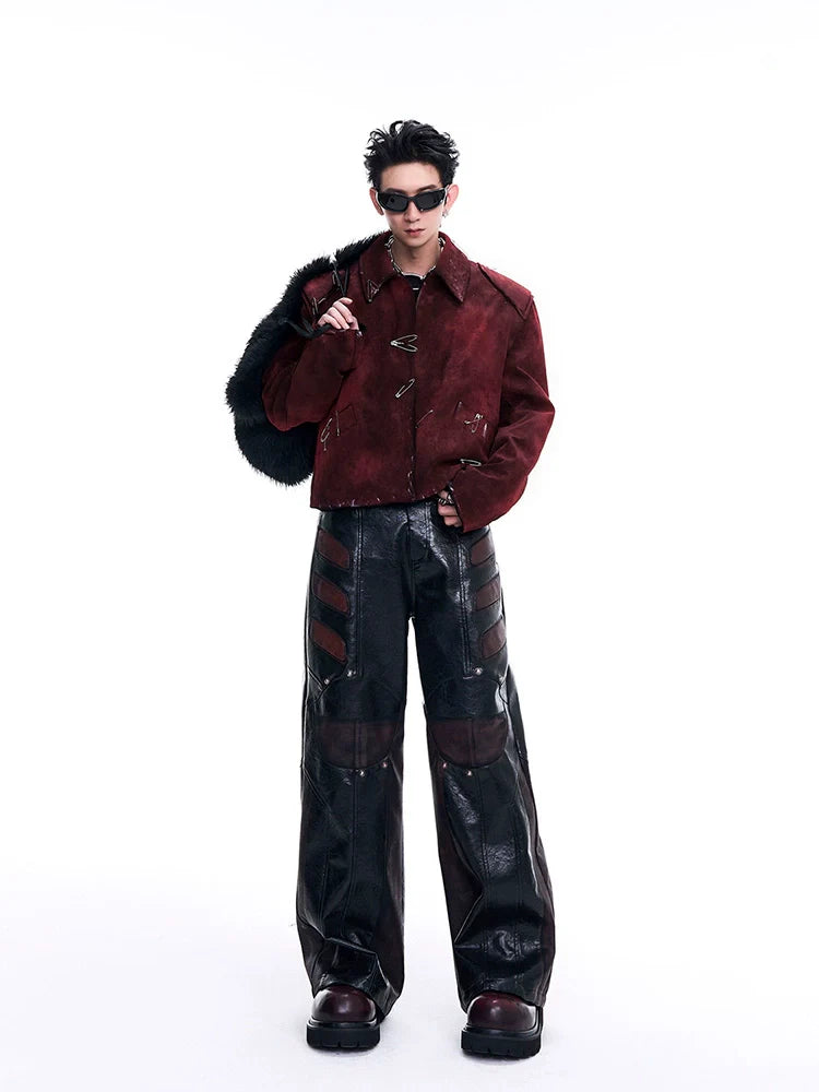 Safety Pin Burgundy Jacket