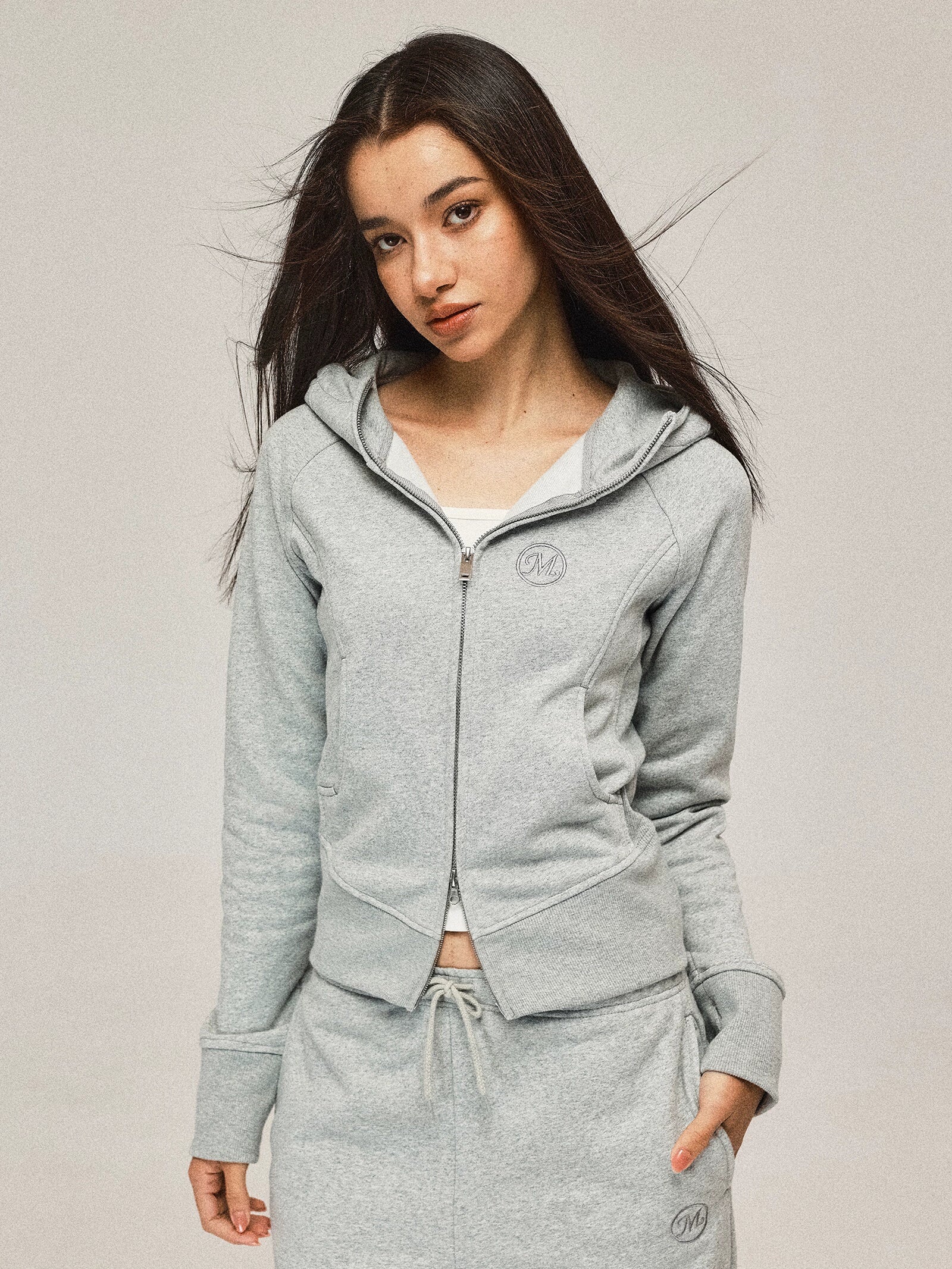 Cardigan sweat-shirt à capuchon