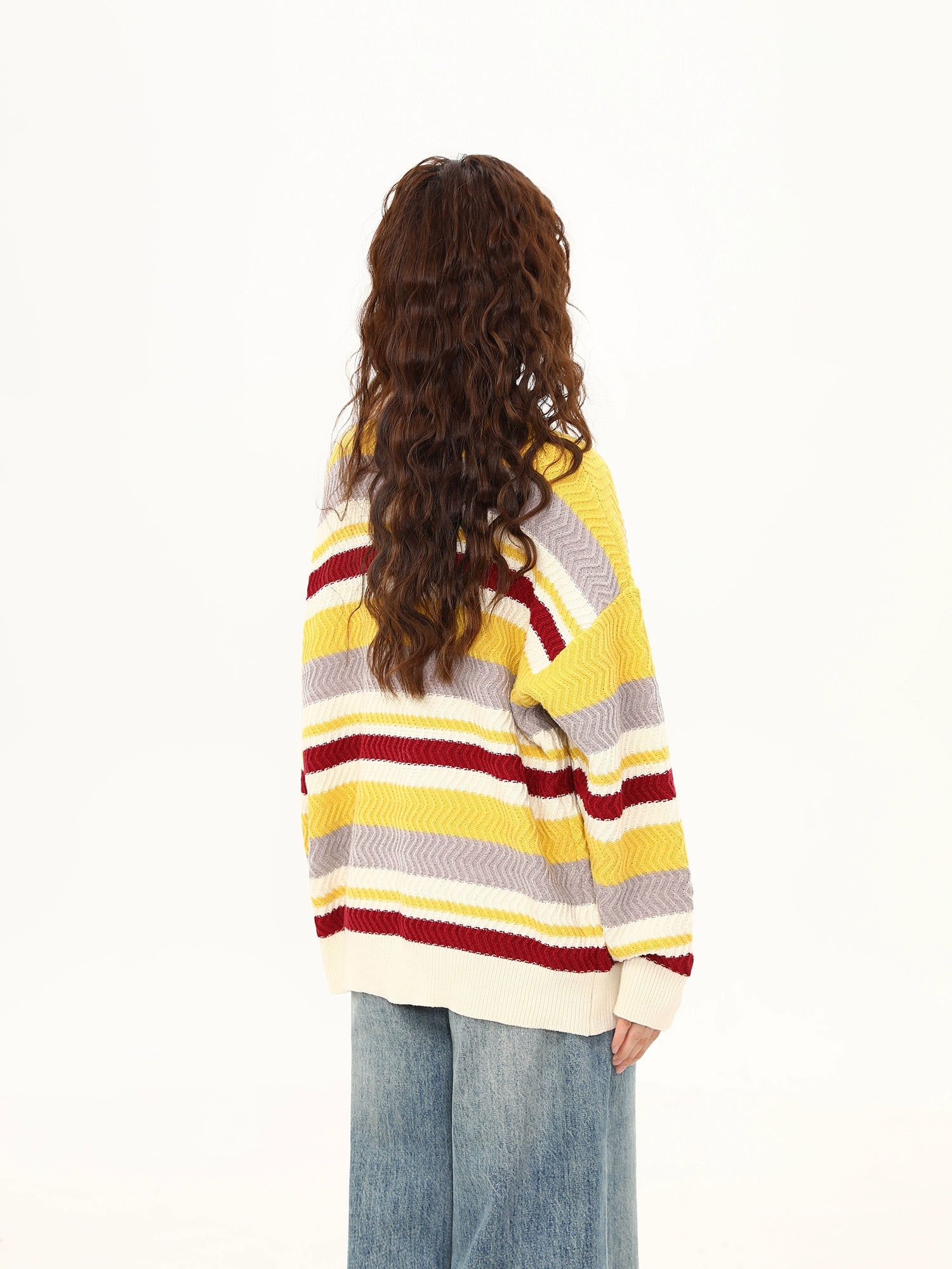 Lemon Berry Stripe Zip Cardigan